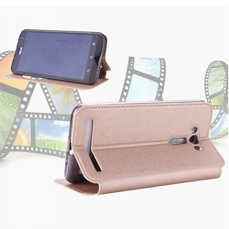 Чехол с окном для ASUS Zenfone 3 Deluxe ZS570KL (золотой)