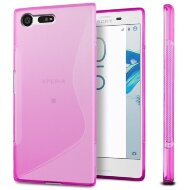 Нескользящий чехол для Sony Xperia X Compact (малиновый)