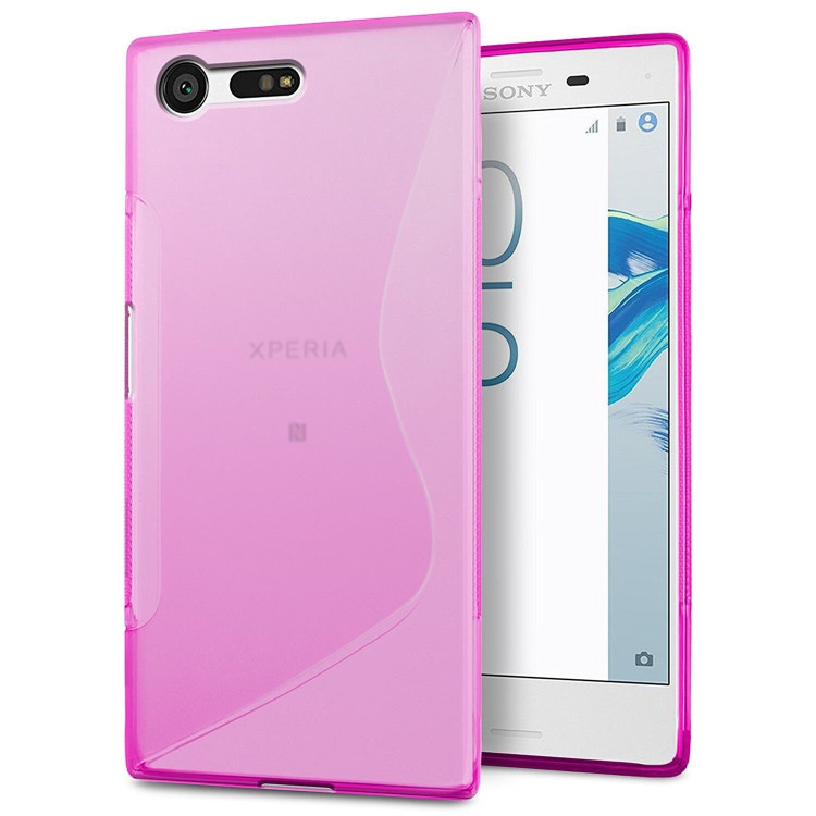 Нескользящий чехол для Sony Xperia X Compact (малиновый)