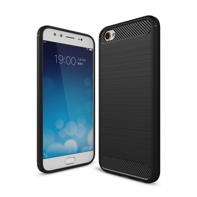 Чехол-накладка Carbon Fibre для Vivo X9 Plus (черный)