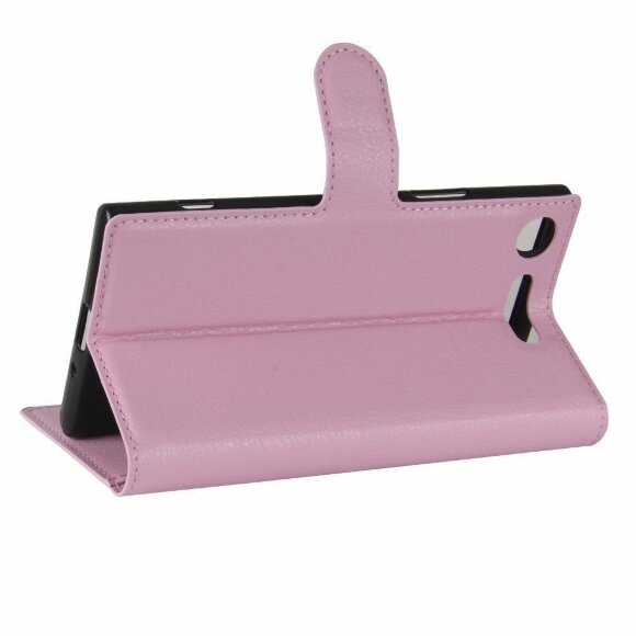 Чехол с визитницей для Sony Xperia XZ1 (розовый) Чехол с визитницей для Sony Xperia XZ1 (розовый)