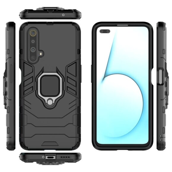 Чехол Armor Ring Holder для Realme X3 SuperZoom / Realme X50 5G (черный)