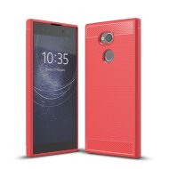Чехол-накладка Carbon Fibre для Sony Xperia XA2 Ultra (красный) Чехол-накладка Carbon Fibre для Sony Xperia XA2 Ultra (красный)