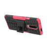 Чехол Hybrid Armor для OnePlus 7 Pro (черный + розовый)
