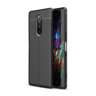 Чехол-накладка Litchi Grain для Sony Xperia 1 (черный) Чехол-накладка Litchi Grain для Sony Xperia 1 (черный)