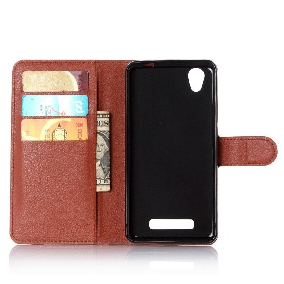 Чехол с визитницей для ZTE Blade X3 (коричневый)