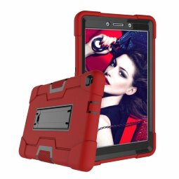 Гибридный TPU чехол для Samsung Galaxy Tab A 8.0 (2019) T290 / T295 (красный + черный)