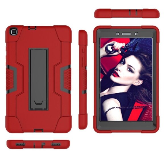 Гибридный TPU чехол для Samsung Galaxy Tab A 8.0 (2019) T290 / T295 (красный + черный)