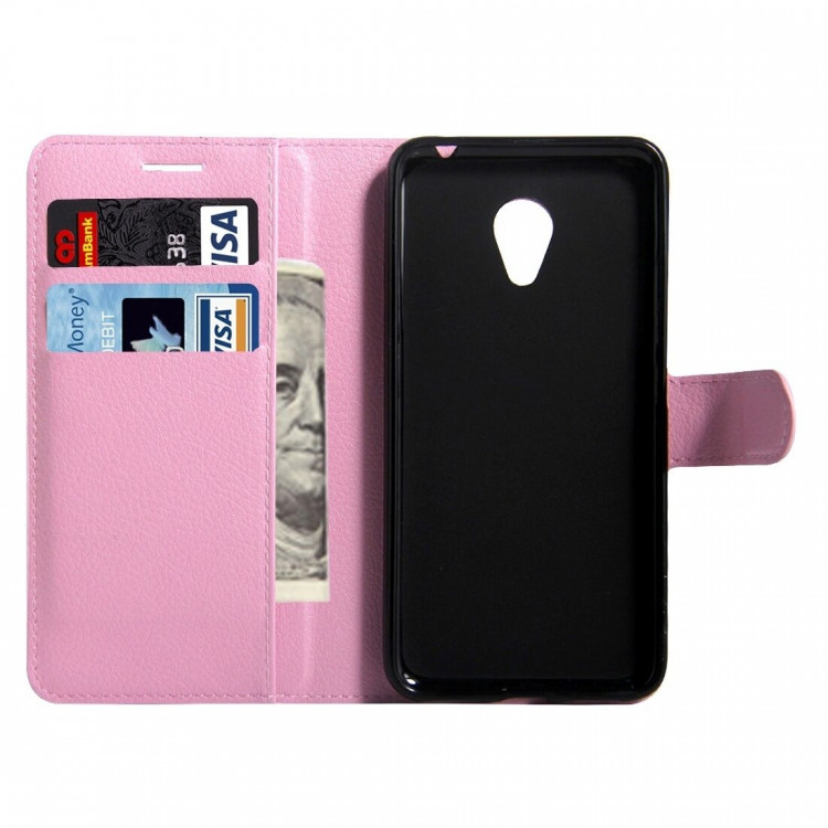 Чехол с визитницей для Meizu M3 / M3s (розовый)