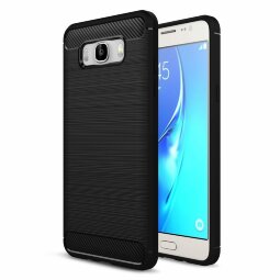 Чехол-накладка Carbon Fibre для Samsung Galaxy J7 (2016) SM-J710F (черный)