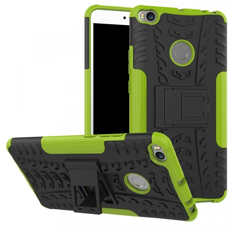 Чехол Hybrid Armor для Xiaomi Mi Max 2 (черный + зеленый)