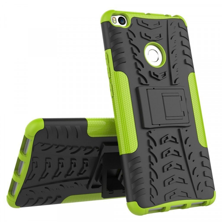 Чехол Hybrid Armor для Xiaomi Mi Max 2 (черный + зеленый)