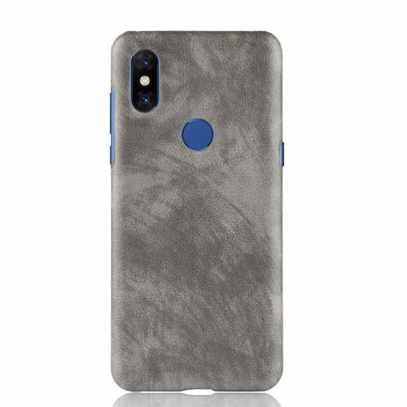 Чехол Litchi Texture для Xiaomi Mi Mix 3 (серый)