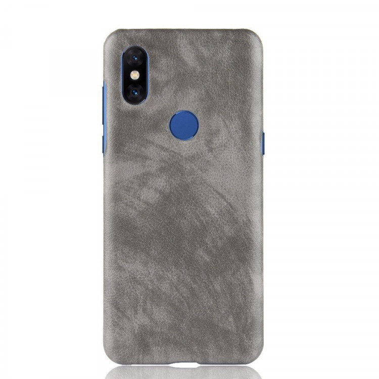 Чехол Litchi Texture для Xiaomi Mi Mix 3 (серый)