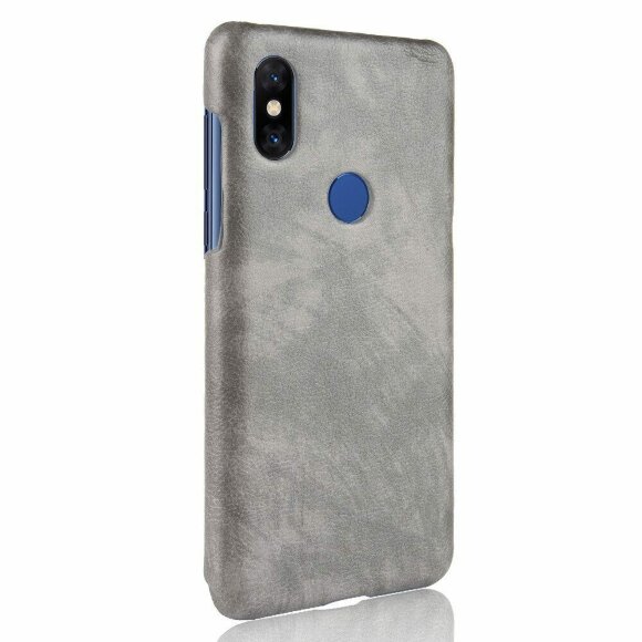 Чехол Litchi Texture для Xiaomi Mi Mix 3 (серый)