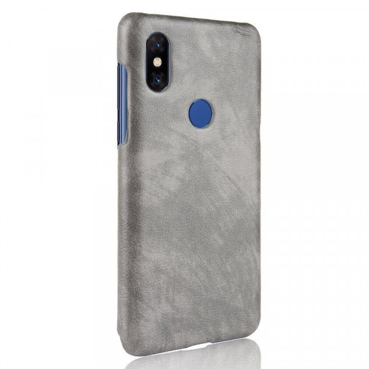 Чехол Litchi Texture для Xiaomi Mi Mix 3 (серый)