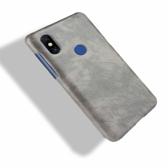 Чехол Litchi Texture для Xiaomi Mi Mix 3 (серый)