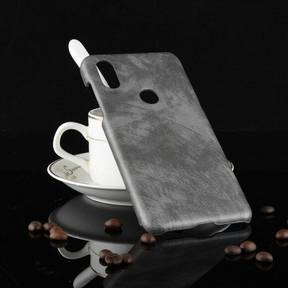 Чехол Litchi Texture для Xiaomi Mi Mix 3 (серый)