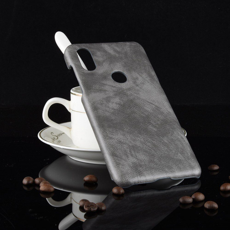 Чехол Litchi Texture для Xiaomi Mi Mix 3 (серый)