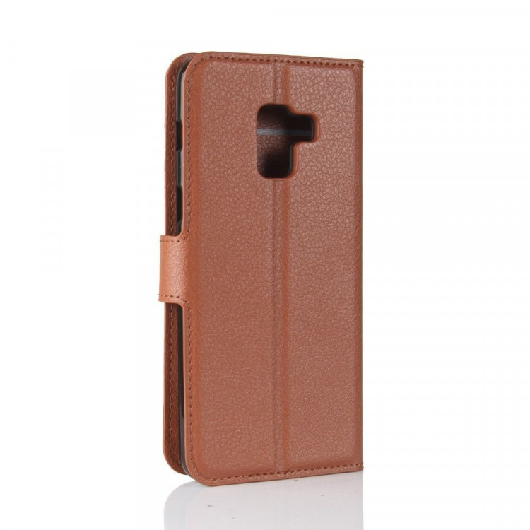 Чехол с визитницей для Samsung Galaxy A8 (2018) (коричневый)