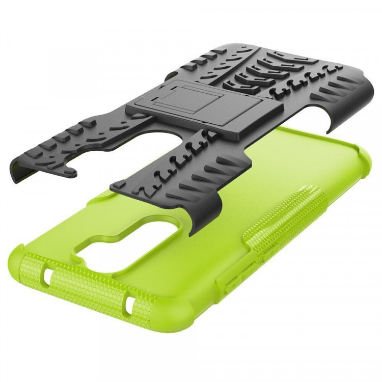 Чехол Hybrid Armor для Xiaomi Redmi Note 8 Pro (черный + зеленый)