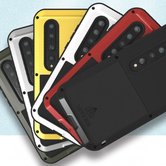 Гибридный чехол LOVE MEI для Xiaomi Mi 10 Pro (черный) Гибридный чехол LOVE MEI для Xiaomi Mi 10 Pro (черный)