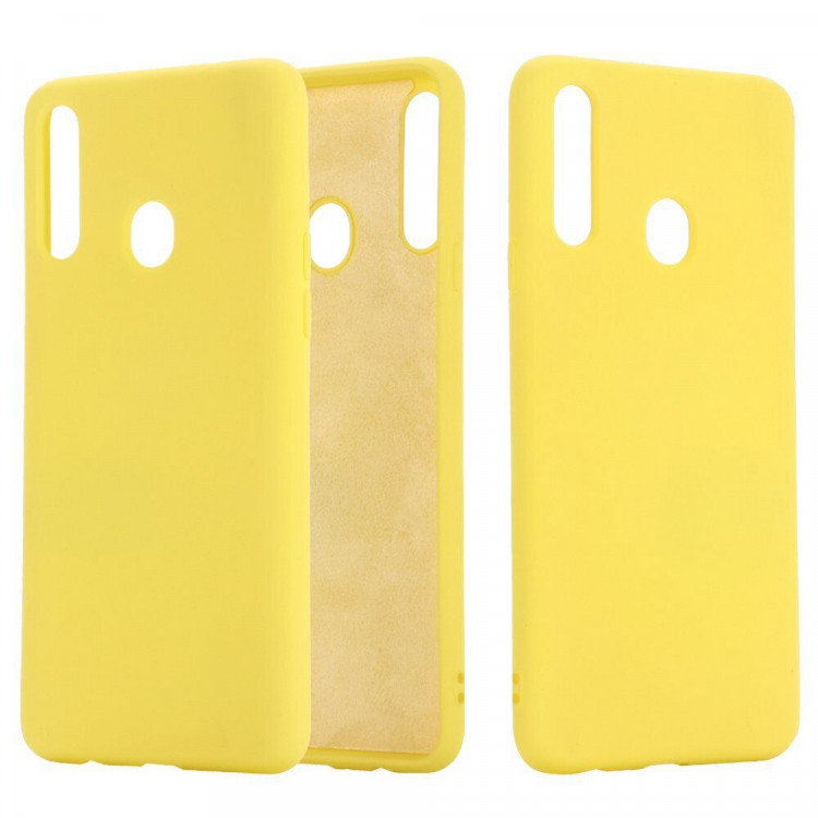 Силиконовый чехол Mobile Shell для Samsung Galaxy A20s (желтый)