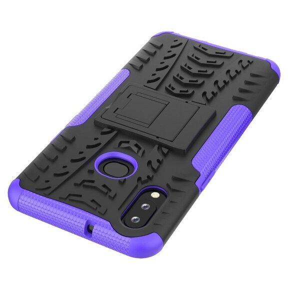 Чехол Hybrid Armor для Samsung Galaxy A10s (черный + фиолетовый)