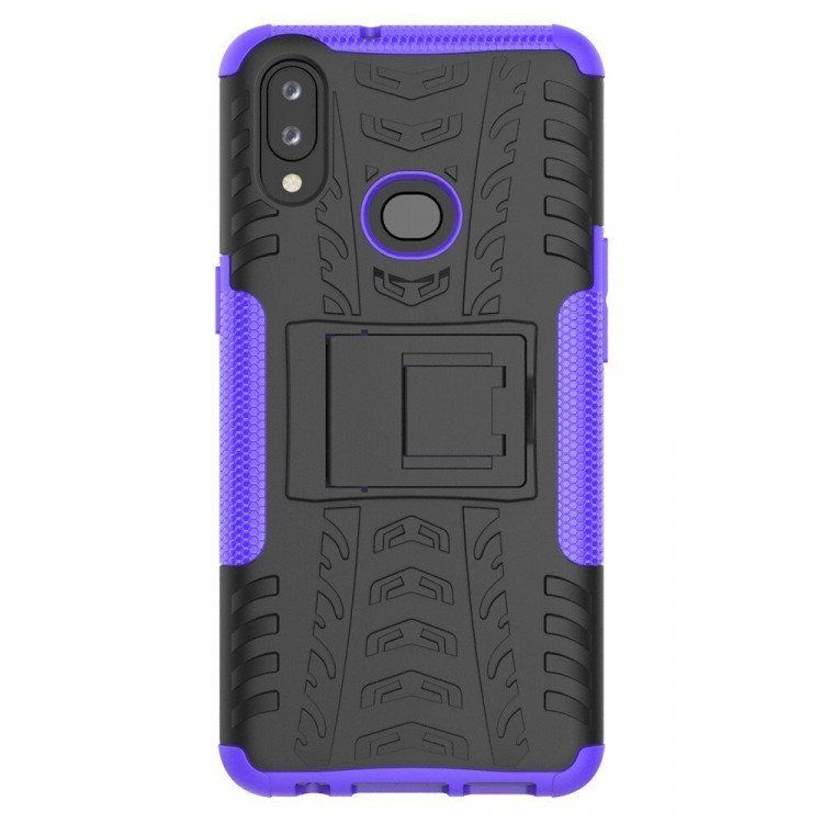 Чехол Hybrid Armor для Samsung Galaxy A10s (черный + фиолетовый)
