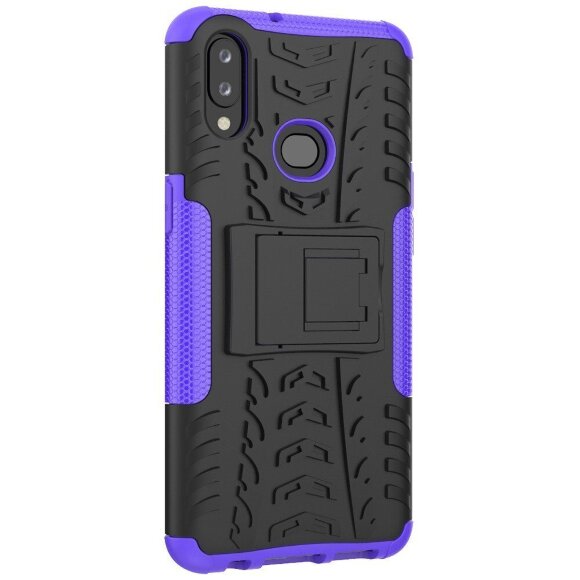 Чехол Hybrid Armor для Samsung Galaxy A10s (черный + фиолетовый)