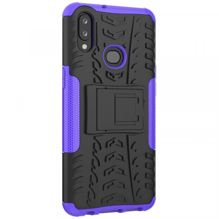 Чехол Hybrid Armor для Samsung Galaxy A10s (черный + фиолетовый)
