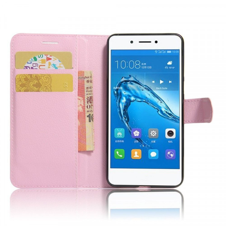 Чехол с визитницей для Huawei Enjoy 6s / Huawei Honor 6c (розовый)