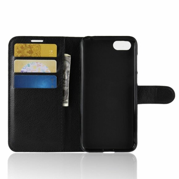 Чехол с визитницей для Huawei Y5 Prime (2018) / Y5 lite (2018) / Huawei Honor 7A (DUA-L22) Российская версия (черный)