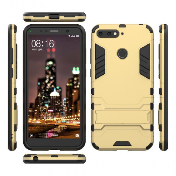 Чехол Duty Armor для Huawei Y6 Prime (2018) / Honor 7A / Honor 7C (AUM-L41) / Honor 7A Pro (AUM-L29) (золотой)