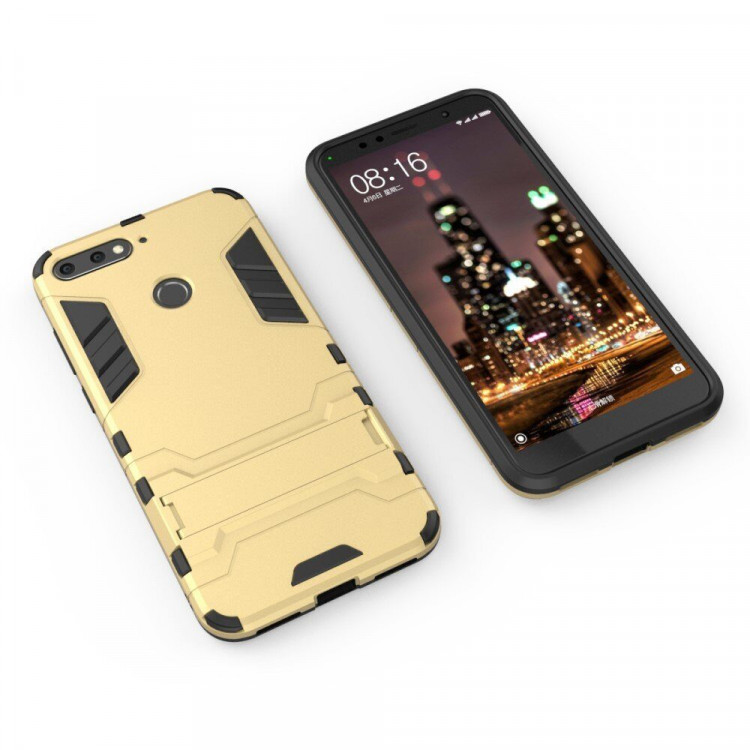 Чехол Duty Armor для Huawei Y6 Prime (2018) / Honor 7A / Honor 7C (AUM-L41) / Honor 7A Pro (AUM-L29) (золотой)
