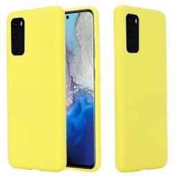 Силиконовый чехол Mobile Shell для Samsung Galaxy S20+ (Plus) (желтый)