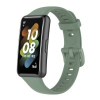 Силиконовый ремешок для Huawei Band 7 (серо-зеленый)