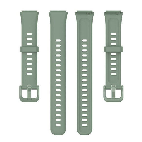 Силиконовый ремешок для Huawei Band 7 (серо-зеленый)