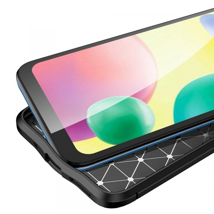 Чехол-накладка Litchi Grain для Xiaomi Redmi 10A (черный)