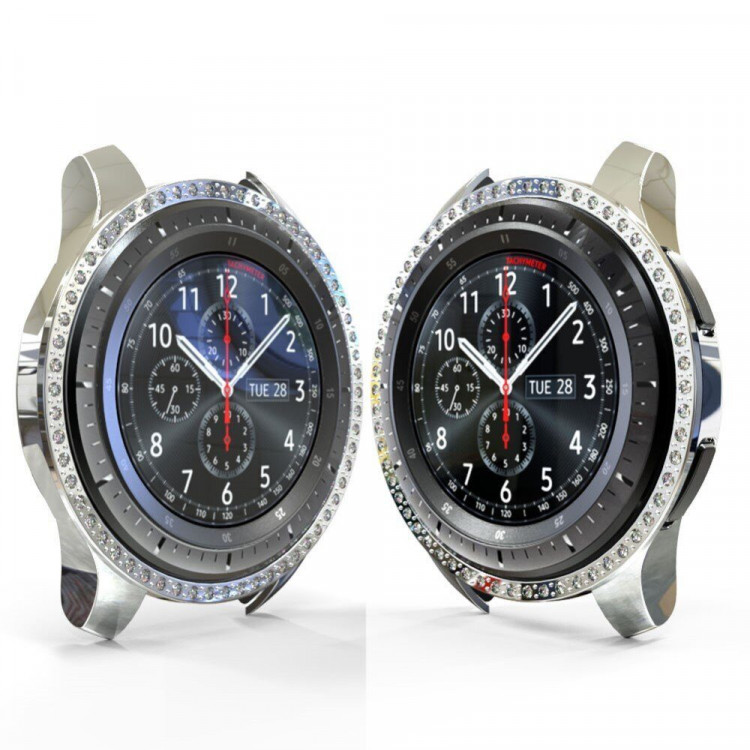 Декоративный бампер для Samsung Galaxy Watch 46мм (серебряный)