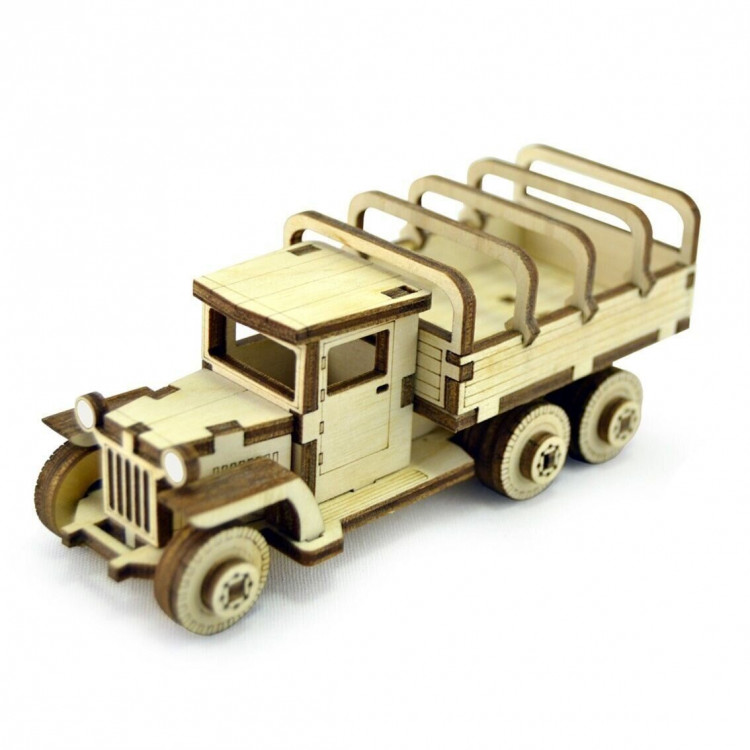 Конструктор 3D деревянный подвижный Lemmo Советский грузовик ЗИС-5вп