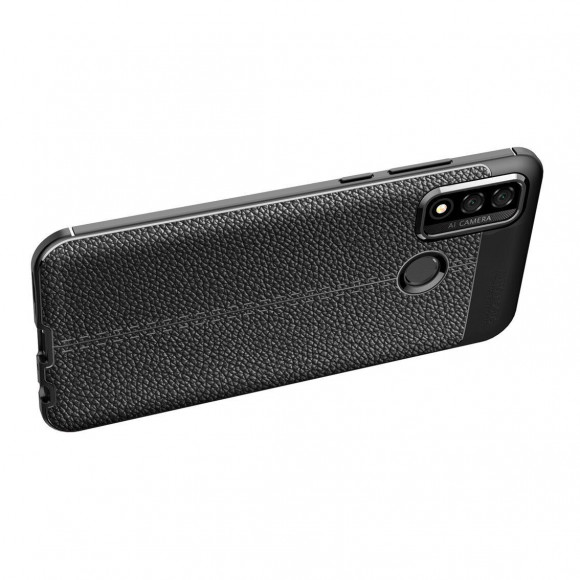 Чехол-накладка Litchi Grain для Huawei P smart 2020 (черный)