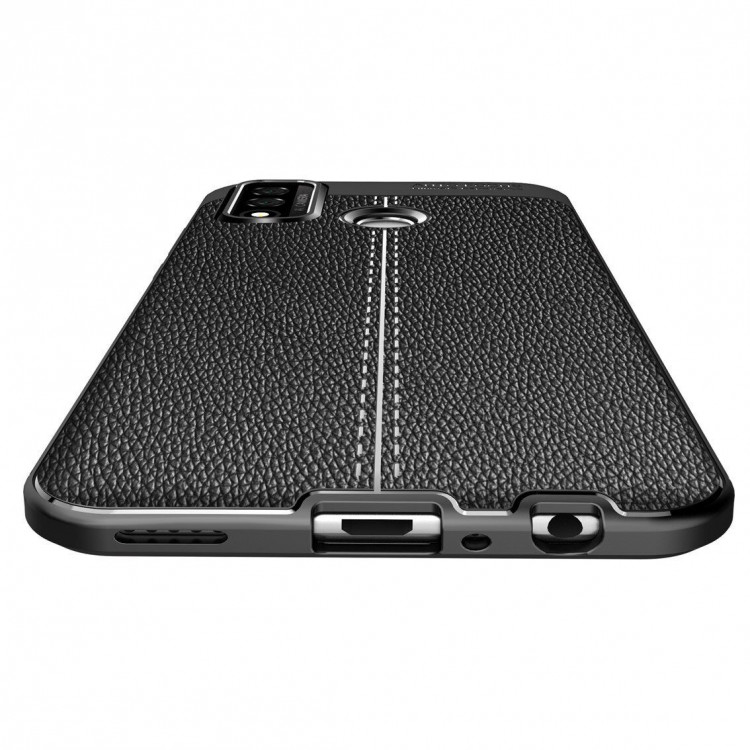 Чехол-накладка Litchi Grain для Huawei P smart 2020 (черный)