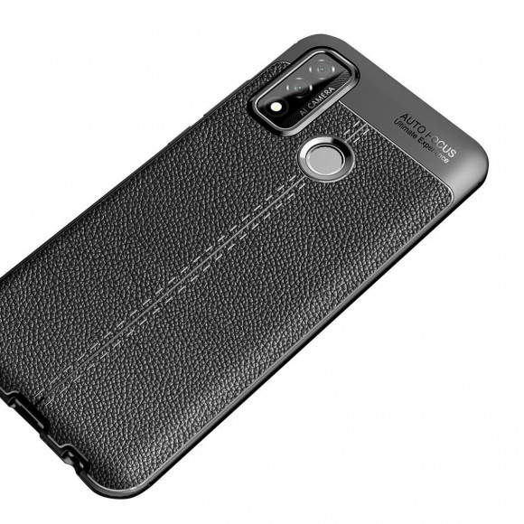 Чехол-накладка Litchi Grain для Huawei P smart 2020 (черный)