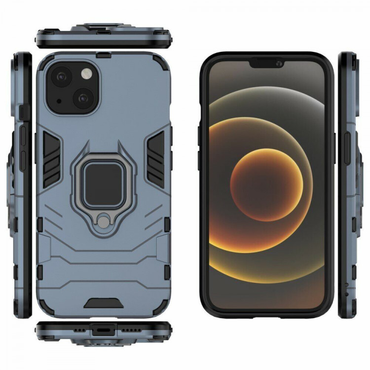 Чехол Armor Ring Holder для iPhone 13 (темно-синий)