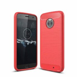 Чехол-накладка Carbon Fibre для Motorola Moto X4 (красный)
