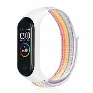 Нейлоновый ремешок для Xiaomi Mi Band 6 / Mi Band 5 / Mi Band 4 / Mi Band 3 (белый + радужный) Нейлоновый ремешок для Xiaomi Mi Band 6 / Mi Band 5 / Mi Band 4 / Mi Band 3 (белый + радужный)