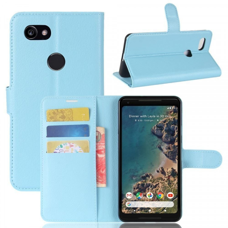 Чехол с визитницей для Google Pixel 2 XL (голубой)