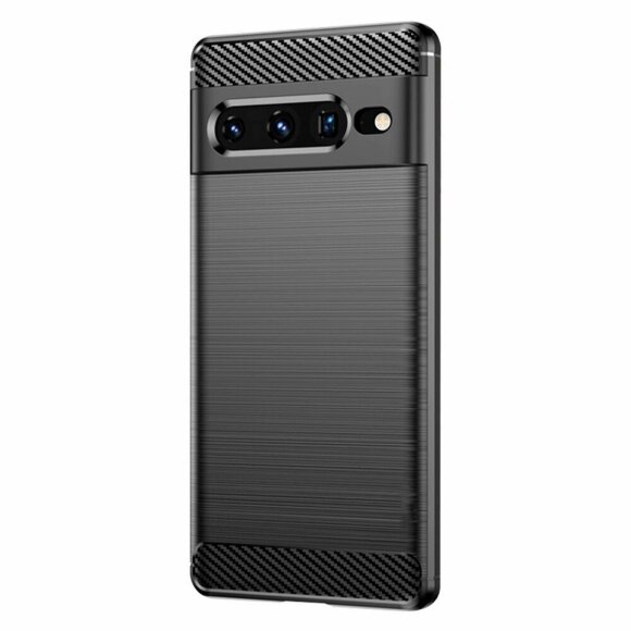 Чехол-накладка Carbon Fibre для Google Pixel 7 Pro (черный)