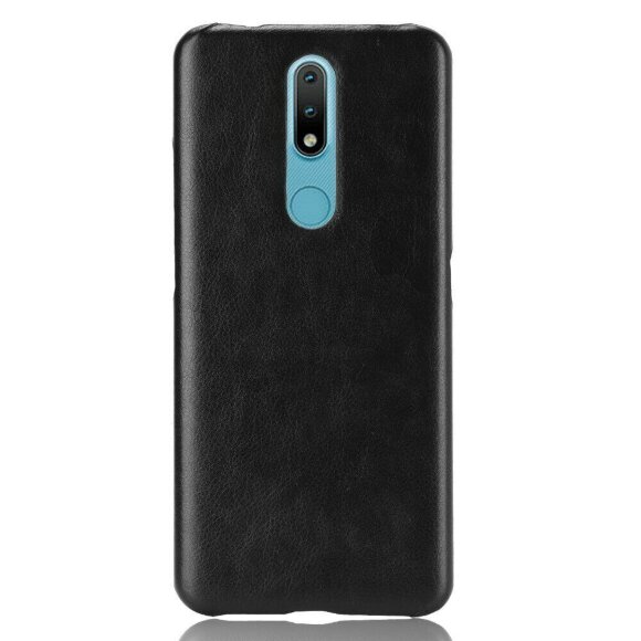 Кожаная накладка-чехол для Nokia 2.4 (черный) Кожаная накладка-чехол для Nokia 2.4 (черный)